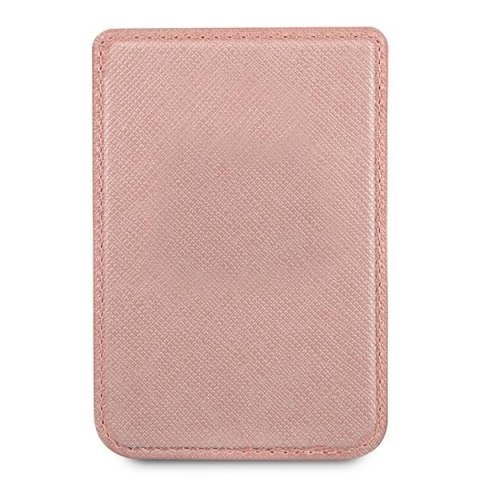 Guess Wallet Card Slot GUWMSSASLPI MagSafe Saffiano różowy/pink