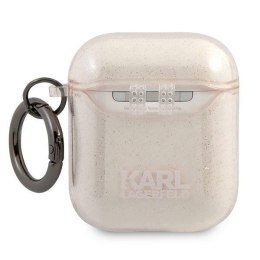 Karl Lagerfeld KLA2UKHGD AirPods cover złoty/gold Glitter Karl`s Head