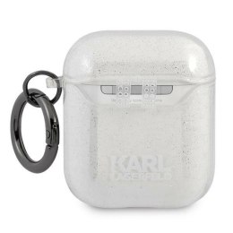 Karl Lagerfeld KLA2UKHGS AirPods cover srebrny/silver Glitter Karl`s Head