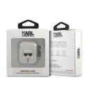 Karl Lagerfeld KLA2UKHGS AirPods cover srebrny/silver Glitter Karl`s Head