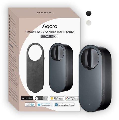 Inteligentny zamek do drzwi Aqara Smart Lock U200 Lite Czarny EL-D03D
