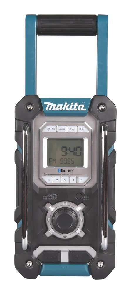 Radio DMR108N, tinka beveik visi Makita akumuliatoriai 7,2 - 18V, galimybe prijungti, Bluetooth i USB