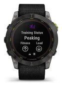 Zegarek sportowy Garmin Enduro 2 Solar 35mm Black Carbon Gray DLC Ti Ultrafit Band Szary