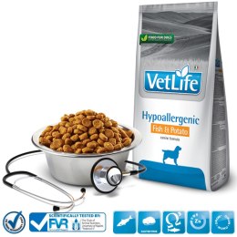 FARMINA Vet Life Hypoallergenic Fish & Potato Canine - sucha karma dla psa - 12 kg