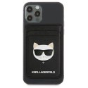 Karl Lagerfeld KLWMSCHSFBK Wallet Card Slot Saffiano Choupette Head MagSafe czarny/black