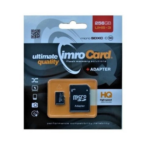 Karta pamięci microSDXC 256GB Imro+ adp 10C UHS-3