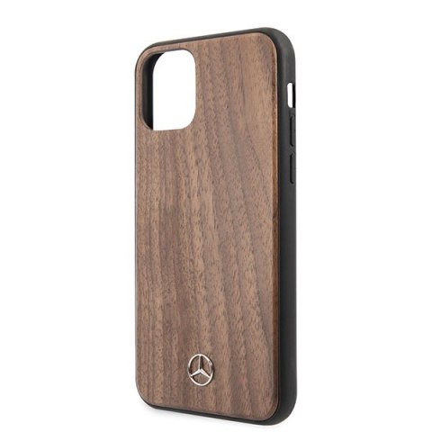 Mercedes MEHCN58VWOLB iPhone 11 Pro hard case brązowy/brown Wood Line Walnut