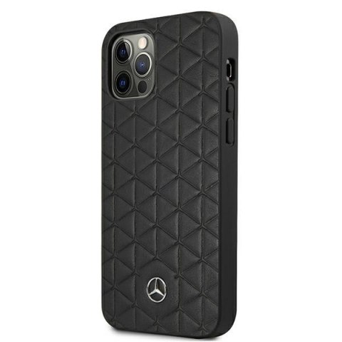 Mercedes MEHCP12LSPSBK iPhone 12 Pro Max 6,7" czarny/black hardcase Leather Quilted Embossed