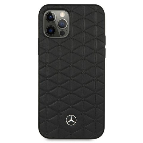 Mercedes MEHCP12LSPSBK iPhone 12 Pro Max 6,7" czarny/black hardcase Leather Quilted Embossed
