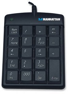 Klawiatura Przewodowa MANHATTAN Numeric Keypad USB Czarny