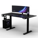 ULTRADESK Biurko dla gracza LEVEL V2, 140x68cm, 72-117cm, elektycznie regulowany