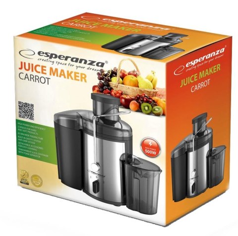 Sokowirówka ESPERANZA EKJ002 (0.45l /500W /Czarno-stalowy )