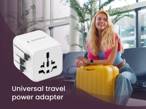 GEMBIRD UNIWERSALNY ADAPTER PODRÓŻNY BIAŁY