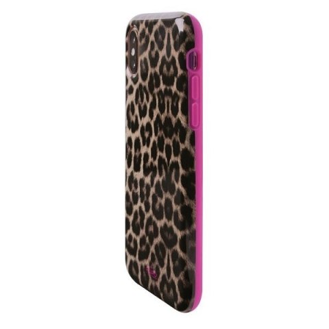 Puro Glam Leopard Cover iPhone Xs/X różowy/pink Limited Edition IPCXCLEO2PNK