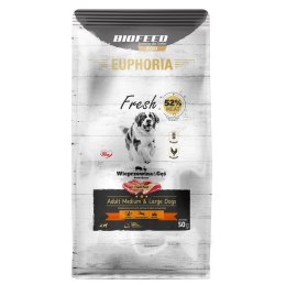 BIOFEED Euphoria fresh meat Adult Wieprzowina/gęś M/L 50gr