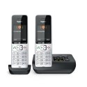 Telefon analogowy/DECT Gigaset COMFORT 500A duo Nazwa i identyfikacja dzwoniącego Czarny, Srebrny