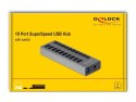 Delock Zewnętrzny USB 3.0 Hub z 10 portami i przełącznikami
