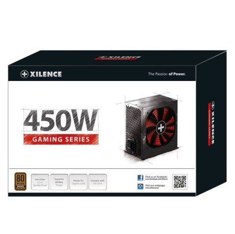 Xilence Performance A+ XN213 moduł zasilaczy 450 W 20+4 pin ATX ATX Czarny