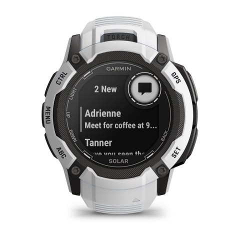 Zegarek sportowy Garmin Instinct 2X Solar 50mm Biały