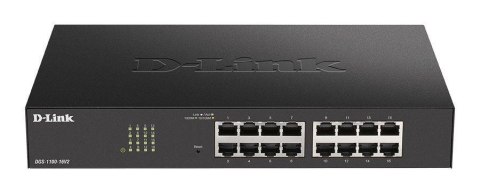 D-Link DGS-1100-16V2 switch zarządzalny L2 Gigabit Ethernet (10/100/1000) Czarny