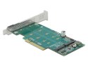 Delock PCI Express x8 Card 2 x internal NVMe M.2 Key M - Bifurcation - storage controller - M.2 NVMe Card - PCIe 4.0 x8