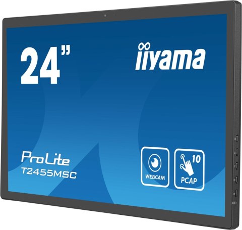 Ekran dotykowy iiyama T2455MSC-B1 signage display Płaski panel Digital Signage 61 cm (24") LED 400 cd/m2 Full HD Czarny