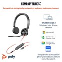 Słuchawki przewodowe POLY Blackwire 3325 Stereo Microsoft Teams Certified USB-C Headset 3.5mm Plug USB-C/A Adapter Przewodowa Op