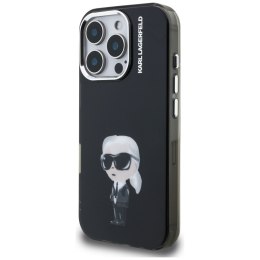 Etui Karl Lagerfeld IML Aquarelle Karl & Logo MagSafe do iPhone 16 Pro Max czarny