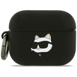 Etui Karl Lagerfeld Silicone Choupette Head 3D do AirPods Pro 3 czarny