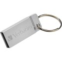 Verbatim USB flash disk, USB 2.0, 64GB, Metal Executive, Store N Go, srebrny, 98750, USB A, z oczkiem na brelok