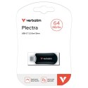 Verbatim USB flash disk, USB C, 64GB, Plectra, czarny, 30224, USB C