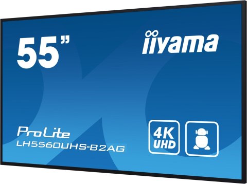 Iiyama 55" profesjonalny wyświetlacz Digital Signage 4K UHD z zaawansowanymi opcjami sterowania i łączności