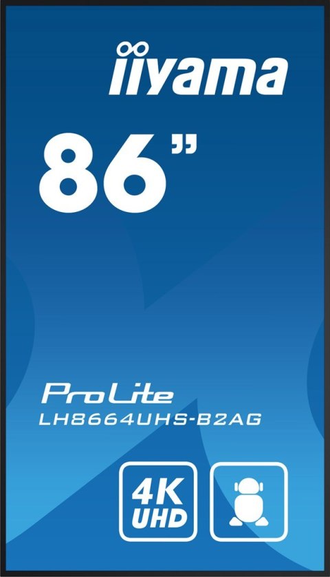 Monitor Iiyama 86-calowy model LH8664UHS-B2AG z HDMI i USB