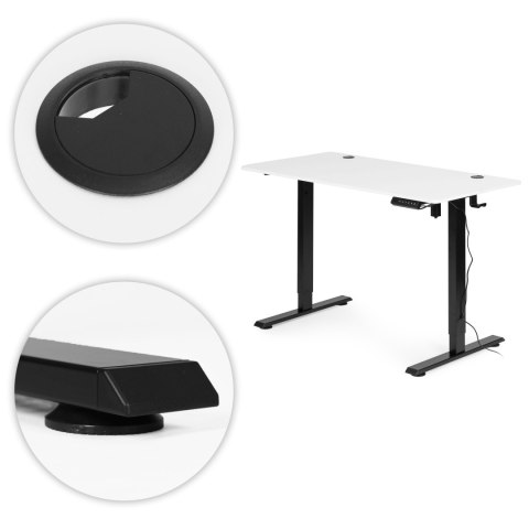 Biurko elektryczne regulowane 120x60 cm regulacja wysokości 72-117 cm ModernHome