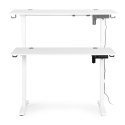 Biurko elektryczne regulowane 120x60 cm regulacja wysokości 72-117 cm białe ModernHome