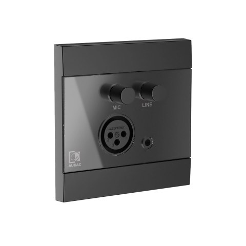 Ścienny moduł AUDAC WP205/B, XLR mic + 3,5 mm jack, czarny