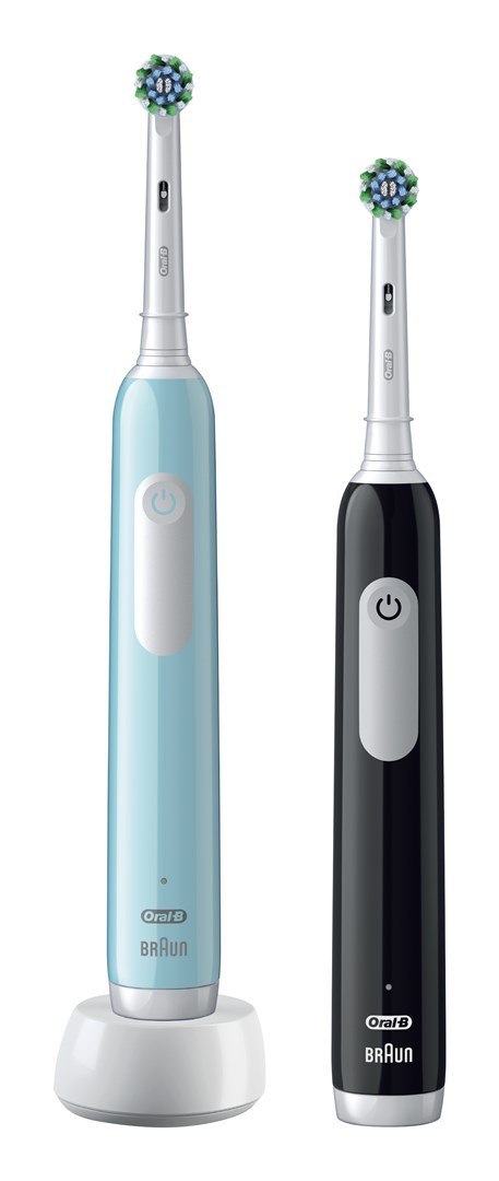 Szczoteczka elektryczna Oral-B Pro 1 PRO1CRSDUO Dorosły Obrotowo-pulsacyjna szczoteczka do zębów Czarny, Turkusowy, Biały
