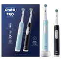 Szczoteczka elektryczna Oral-B Pro 1 PRO1CRSDUO Dorosły Obrotowo-pulsacyjna szczoteczka do zębów Czarny, Turkusowy, Biały