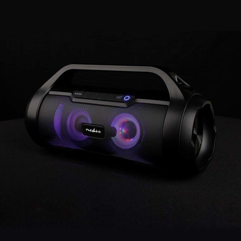 Głośnik Nedis Party Boombox 60W LED [60W/ 6Std Akku/ Bluetooth/ TWS/ LED]