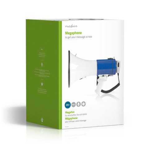 Megafon Nedis 1500m 135dB Niebieski/Biały