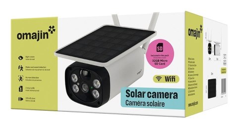 Bezprzewodowa kamera bezpieczeństwa OMAJIN OSC-01-EU solarna Biały, Czarny