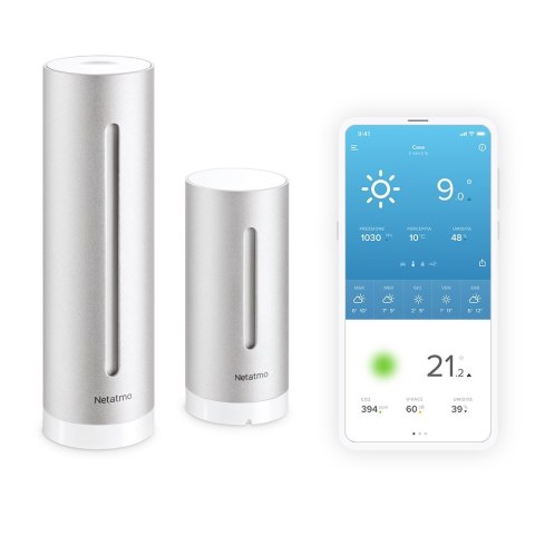 Netatmo NSW01-EC cyfrowa stacja meteorologiczna Aluminium Wi-Fi