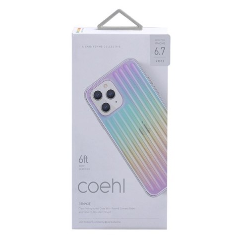 UNIQ etui Coehl Linear iPhone 12 Pro Max 6,7" opalowy/iridescent
