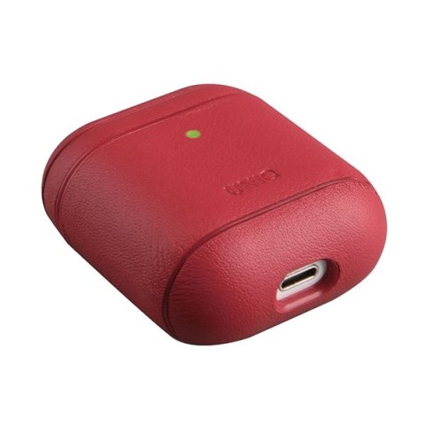 UNIQ etui Terra AirPods 1/2 gen. Genuine Leather czerwony/red