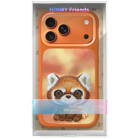 Etui Nimmy Big Eyed Pet 2.0 Raccoon do iPhone 17 Pro Max pomarańczowy