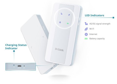 D-Link 5G NR AX1800 Wi-Fi 6 Mobilny punkt dostępowy Hotspot - Router - WLAN