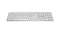 Klawiatura Logitech MX Keys S 920-011566 RF Wireless + Bluetooth QWERTZ Niemiecki Aluminium, Biała
