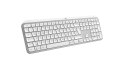 Klawiatura Logitech MX Keys S 920-011566 RF Wireless + Bluetooth QWERTZ Niemiecki Aluminium, Biała