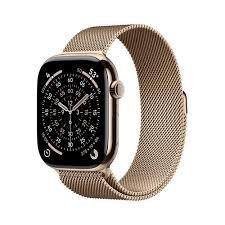 Apple Watch Series 11• GPS + Cellular 46mm Złota tytanowa koperta ze złotą pętlą Milanese - M/L