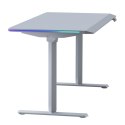 ULTRADESK Biurko dla gracza QUEST, 140x70cm, 72-120cm, szara-szara